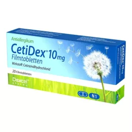 CETIDEX Comprimidos revestidos por película de 10 mg, 20 unidades