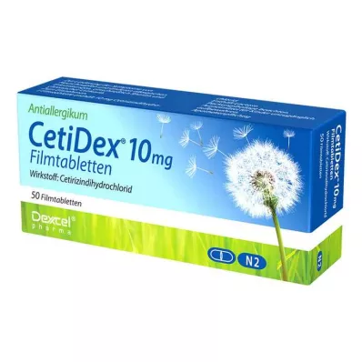 CETIDEX Comprimidos revestidos por película de 10 mg, 50 unidades