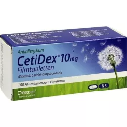 CETIDEX Comprimidos revestidos por película de 10 mg, 100 unidades