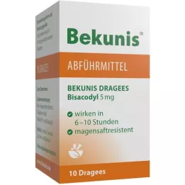 BEKUNIS Dragees Bisacodyl 5 mg comprimidos com revestimento entérico, 10 unid