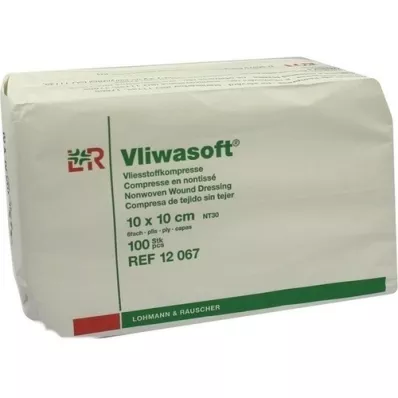 VLIWASOFT Compressas de tecido não tecido 10x10 cm não esterilizadas 6l, 100 unidades