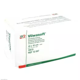 VLIWASOFT Compressas de tecido não tecido 10x10 cm não esterilizadas 6l, 100 unidades