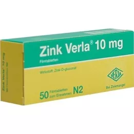 ZINK VERLA Comprimidos revestidos por película de 10 mg, 50 unidades