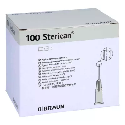 STERICAN Cânulas 27 G 0,4x25 mm sem corte, 100 unidades STERICAN Cânulas 27 G 0,4x25 mm sem corte, 100 unidades