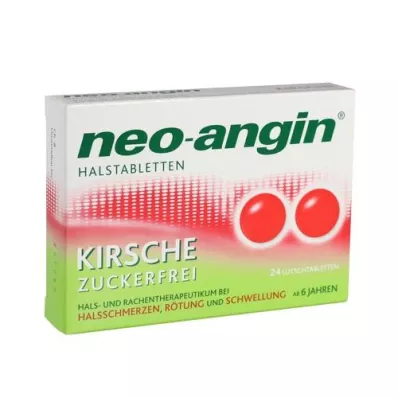 NEO-ANGIN Pastilhas para a garganta de cereja, 24 unid