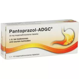 PANTOPRAZOL ADGC 20 mg comprimidos com revestimento entérico, 14 unidades