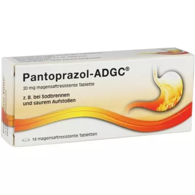 PANTOPRAZOL ADGC 20 mg comprimidos com revestimento entérico, 14 unidades