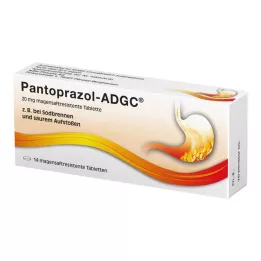 PANTOPRAZOL ADGC 20 mg comprimidos com revestimento entérico, 14 unidades