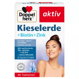 DOPPELHERZ Comprimidos de terra siliciosa+biotina+zinco, 40 unid