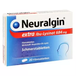 NEURALGIN comprimidos revestidos por película de Ibu-lisinato extra, 20 unidades