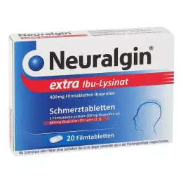 NEURALGIN comprimidos revestidos por película de Ibu-lisinato extra, 20 unidades