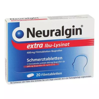 NEURALGIN comprimidos revestidos por película de Ibu-lisinato extra, 20 unidades NEURALGIN comprimidos revestidos por película de Ibu-lisinato extra, 20 unidades
