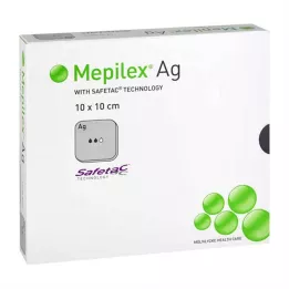 MEPILEX Compressa de espuma Ag 10x10 cm estéril, 10 unidades
