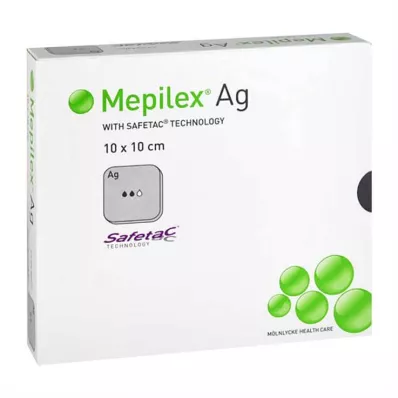 MEPILEX Compressa de espuma Ag 10x10 cm estéril, 10 unidades