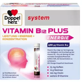 DOPPELHERZ Ampolas de bebida do sistema Vitamin B12 Plus, 30X25 ml