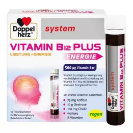 DOPPELHERZ Ampolas de bebida do sistema Vitamin B12 Plus, 10X25 ml