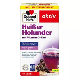 DOPPELHERZ Sabugueiro quente com vitamina C+zinco em grânulos, 10 unid
