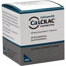 CALCILAC Comprimidos mastigáveis, 20 unidades