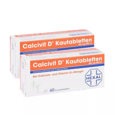 Comprimidos mastigáveis Calcivit D 600mg/400 unidades internacionais (120 peças) Comprimidos mastigáveis Calcivit D 600mg/400 unidades internacionais (120 peças)