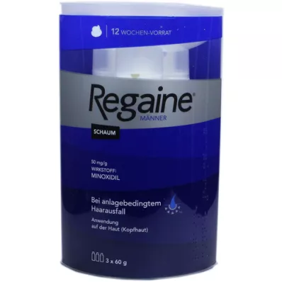 REGAINE Espuma para homem 50 mg/g, 3X60 ml