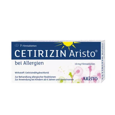 CETIRIZIN Aristo for allergies 10 mg comprimidos revestidos por película, 7 unid