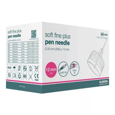 Cânulas Klinion Soft fine plus 12mm 29G 0,33mm, 110 peças