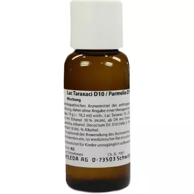 Lac Taraxaci D10 / Parmelia D10 aa Diluição, 100 ml