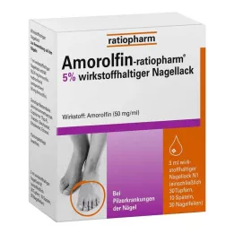 AMOROLFIN-ratiopharm 5% ingrediente ativo verniz de unhas, 3 ml