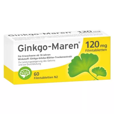 GINKGO-MAREN Comprimidos revestidos por película de 120 mg, 60 unidades GINKGO-MAREN Comprimidos revestidos por película de 120 mg, 60 unidades