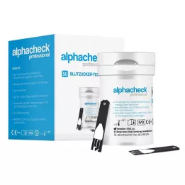 ALPHACHECK Tiras de teste de glucose no sangue profissionais, 50 unidades