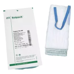 BAUCHTUCH lite 40x40 cm quadruplo estéril azul RK, 14X2 pcs