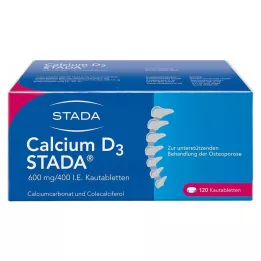 CALCIUM D3 STADA 600 mg/400 U.I. Comprimidos mastigáveis, 120 Cápsulas