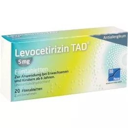 LEVOCETIRIZIN TAD Comprimidos revestidos por película de 5 mg, 20 unidades
