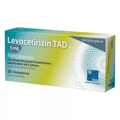 Levocetirizina TAD® 5 mg comprimidos revestidos por película, 20 unidades
