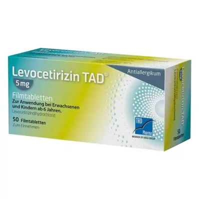 Levocetirizina TAD® 5 mg comprimidos revestidos por película, 50 unidades Levocetirizina TAD® 5 mg comprimidos revestidos por película, 50 unidades