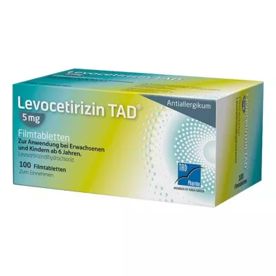 Levocetirizina TAD® 5 mg comprimidos revestidos por película, 100 unidades Levocetirizina TAD® 5 mg comprimidos revestidos por película, 100 unidades