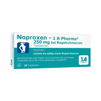 Naproxeno - 1 A Pharma® 250 mg para dores menstruais, 20 unid Naproxeno - 1 A Pharma® 250 mg para dores menstruais, 20 unid