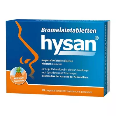 BROMELAIN TABLETTEN hysan comprimidos com revestimento entérico, 100 unidades BROMELAIN TABLETTEN hysan comprimidos com revestimento entérico, 100 unidades