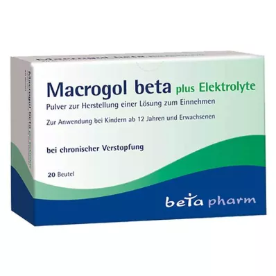 Macrogol beta mais eletrólito em pó, 20 unidades Macrogol beta mais eletrólito em pó, 20 unidades
