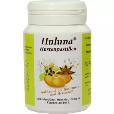 Pastilhas para tosse Huluna, 60 unidades Pastilhas para tosse Huluna, 60 unidades