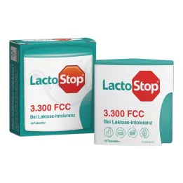 LACTOSTOP 3,300 FCC Comprimidos dispensador de clique, 40 unidades
