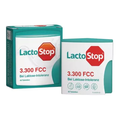 LACTOSTOP 3,300 FCC Comprimidos dispensador de clique, 40 unidades