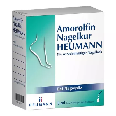 Tratamento de unhas Amorolfina HEUMANN esmalte 5% ativo, 5 ml