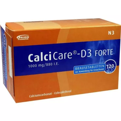 Comprimidos efervescentes Calcicare D3 forte, 120 unidades