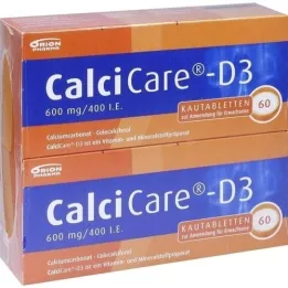 CALCICARE D3 Comprimidos mastigáveis, 120 Cápsulas