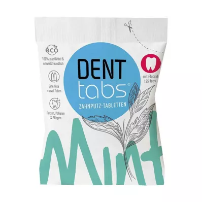 Denttabs comprimidos de pasta de dente stevia hortelã, 125 unidades Denttabs comprimidos de pasta de dente stevia hortelã, 125 unidades
