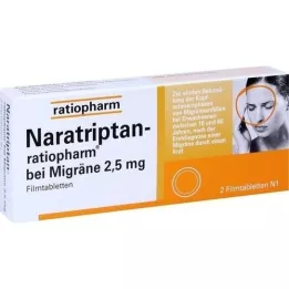 NARATRIPTAN-ratiopharm for migraine comprimidos revestidos por película, 2 unid