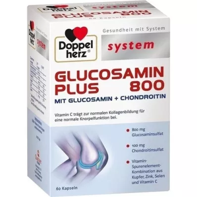 DOPPELHERZ Glucosamine Plus 800 system Capsules, 60 Cápsulas