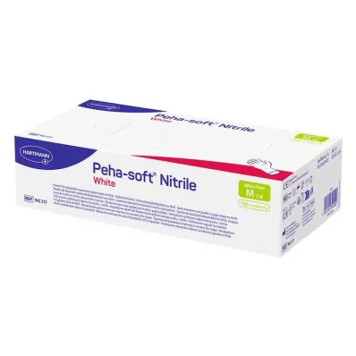 Luvas de exame brancas de nitrilo Peha Soft sem pó não estéreis M, 100 peças Luvas de exame brancas de nitrilo Peha Soft sem pó não estéreis M, 100 peças
