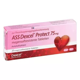 ASS Dexcel Protect 75 mg comprimidos com revestimento entérico, 20 unidades